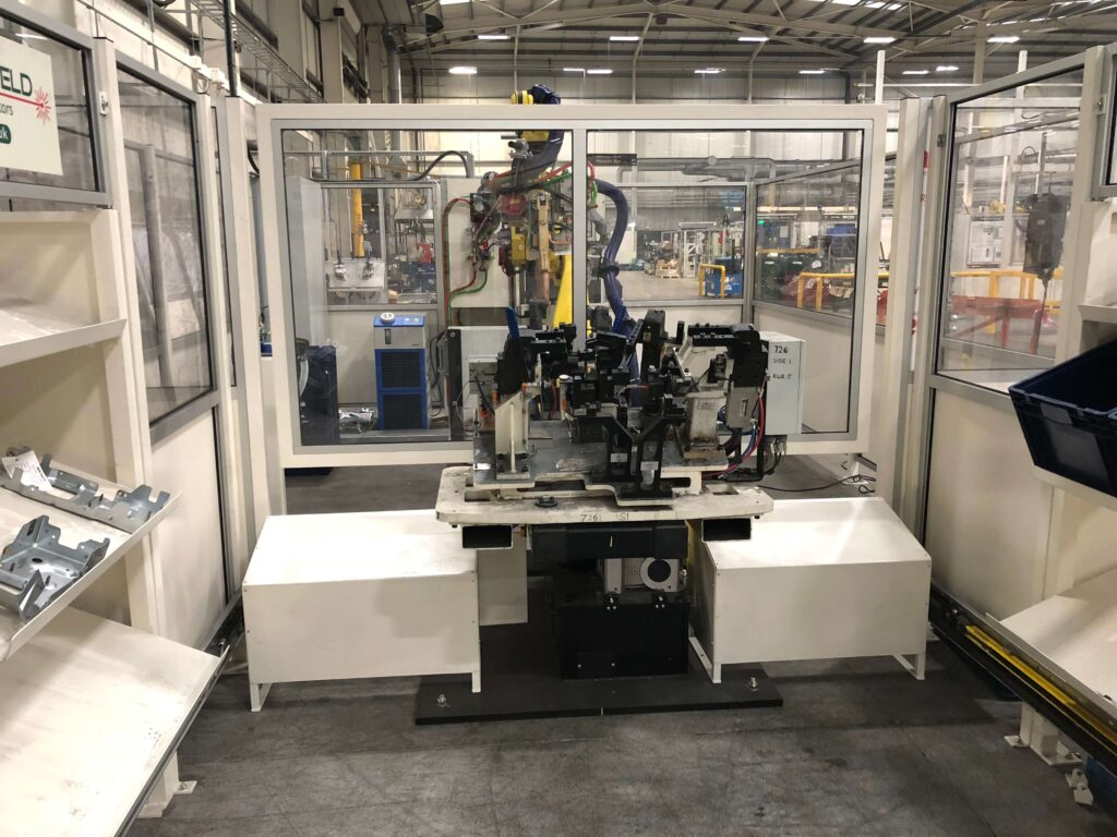 Aluminium extrusions being used in manufacturing
